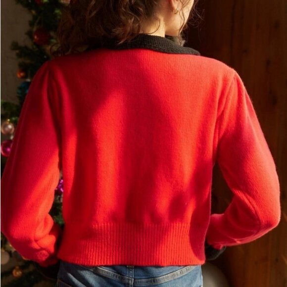 contrast trim sweater chic classic - Picture 6 of 7